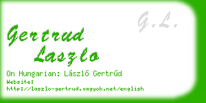 gertrud laszlo business card