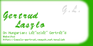 gertrud laszlo business card